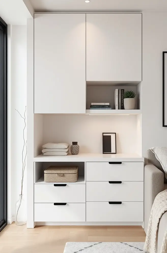 Sleek storage Idea for modern apartments to maintain minimalist aesthetics