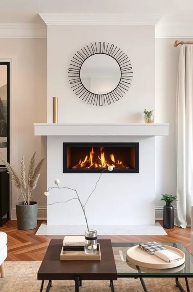 Sophisticated Contemporary Fireplace Mantel Idea for a Chic Decor