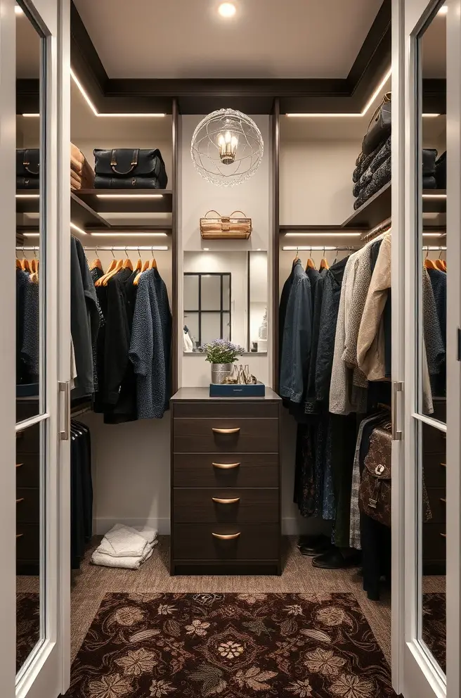 Sophisticated Small Closet Idea for a Luxurious Feel