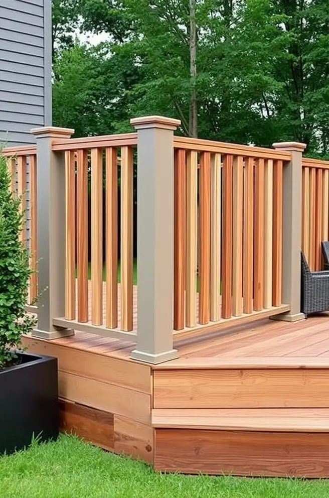Sophisticated Vertical Deck Railing Idea for a Contemporary Feel