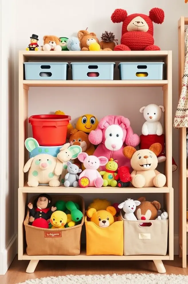 Space-saving toy storage Idea for clutter-free play areas
