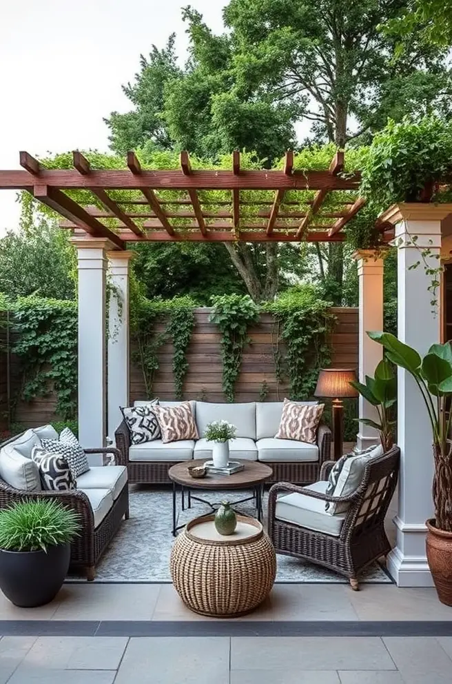 Stunning Pergola Idea to Transform Your Living Room Aesthetic