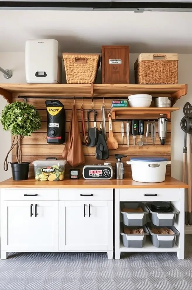 Stylish Garage Storage Idea Using Reclaimed Materials