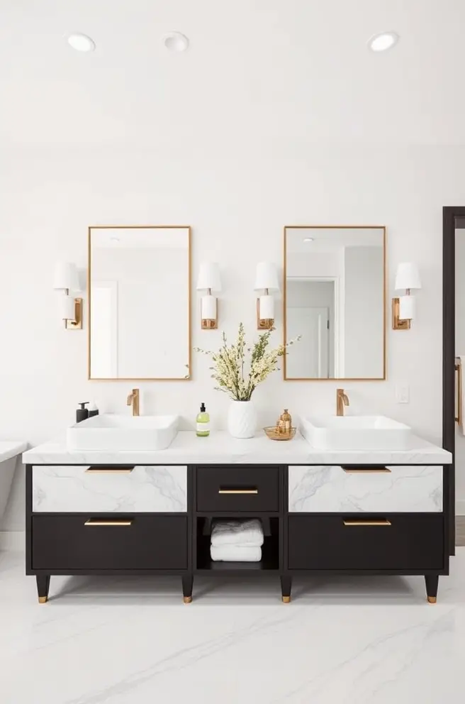12 Stunning Master Bathroom Ideas You’ll Love 12 Stylish Master Bathroom Idea with Statement Vanities
