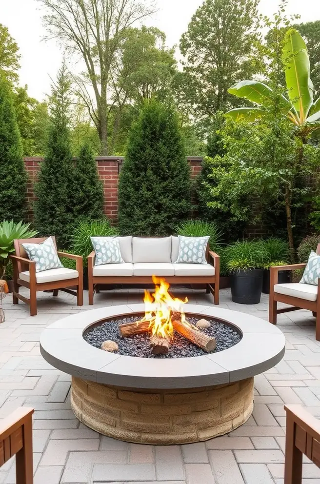 Stylish Outdoor Fire Pit Idea to Complement Your Garden Aesthetics