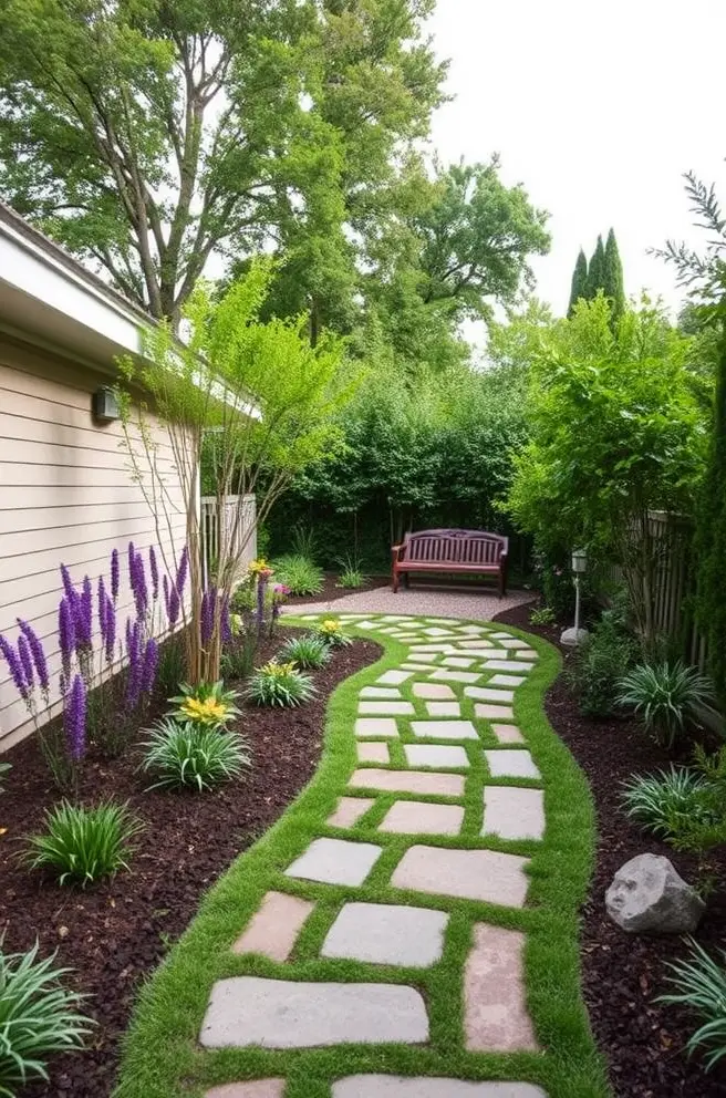 Stylish Pathways: Creative Backyard Landscaping Idea to Guide Your Guests
