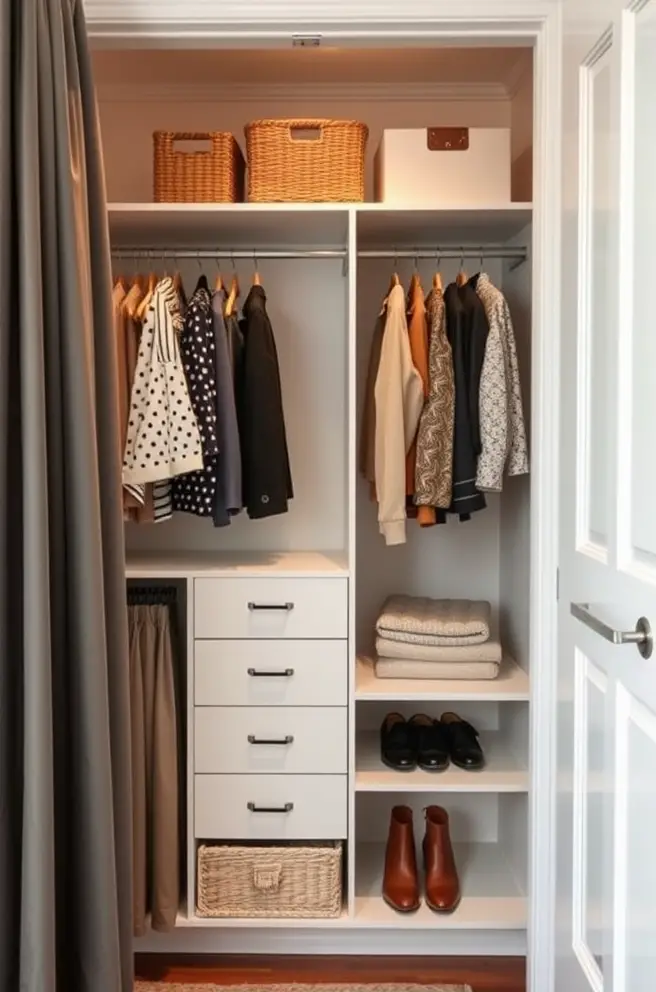 12 Creative Closet Organizer Ideas You’ll Love! 4 Stylish closet organizer Idea for a chic aesthetic