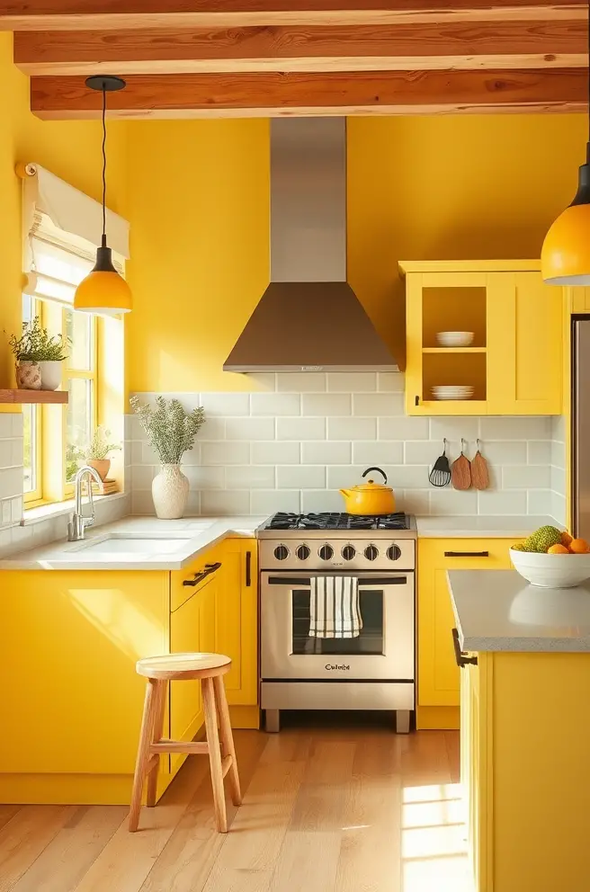 Sunny Yellow Kitchen Color Idea for an Inviting Space