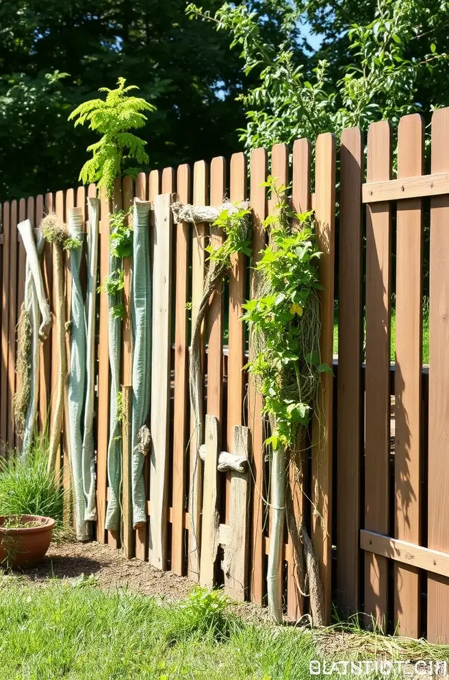 Sustainable Garden Fence Idea Using Recycled Materials