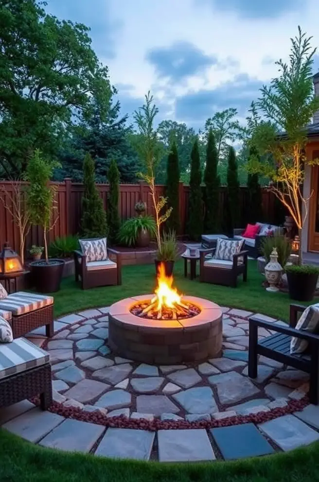 Unique Backyard Fire Pit Idea Landscaping for a Modern Aesthetic