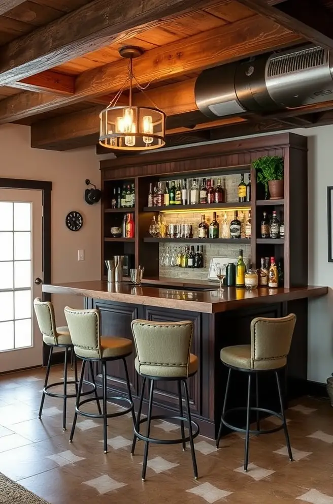 Unique Basement Bar Idea That Make a Statement in Your Retreat