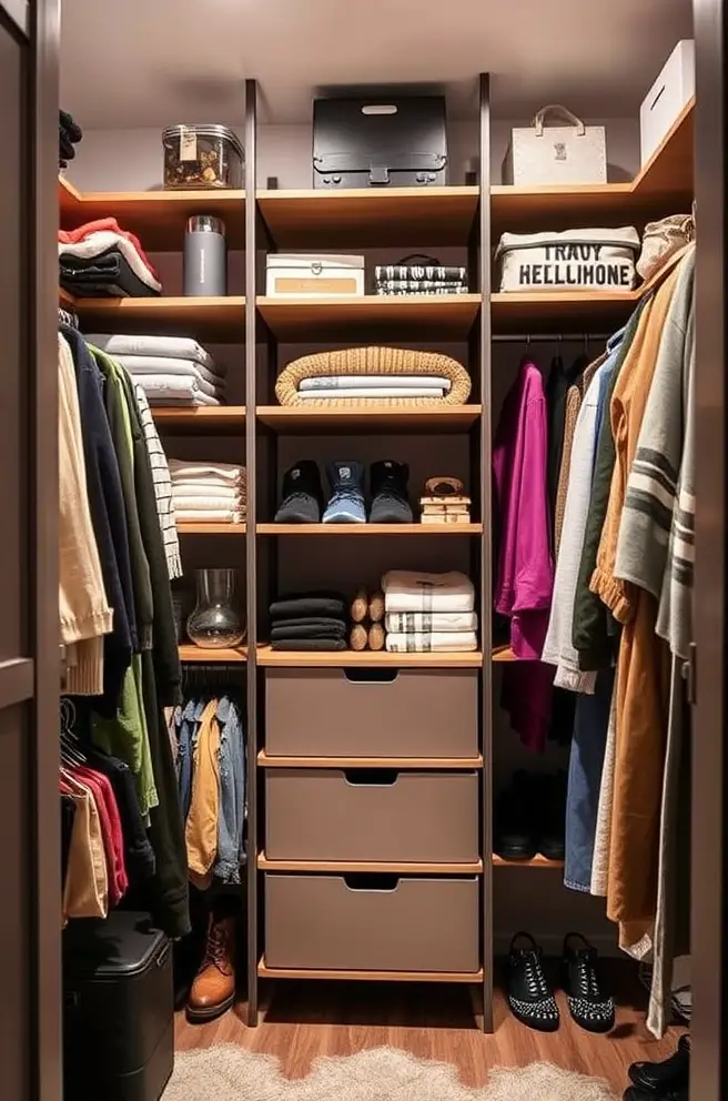 Unique Closet Shelving Idea to Showcase Your Personality