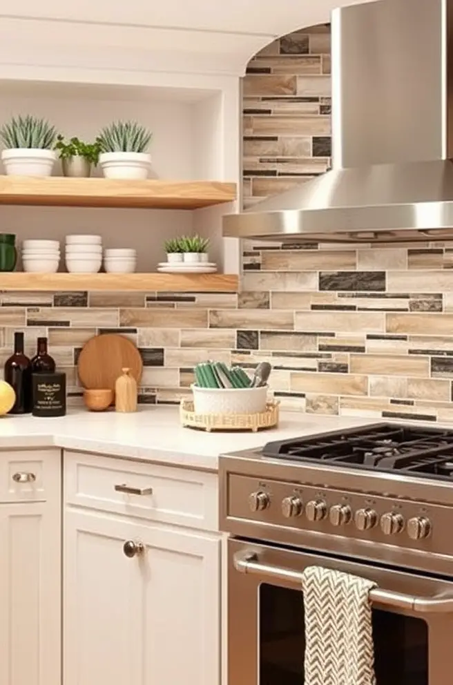Unique Kitchen Backsplash Idea to Create a Statement Wall