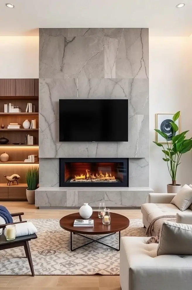 Unique Modern Fireplace Idea to Transform Your Interior Design