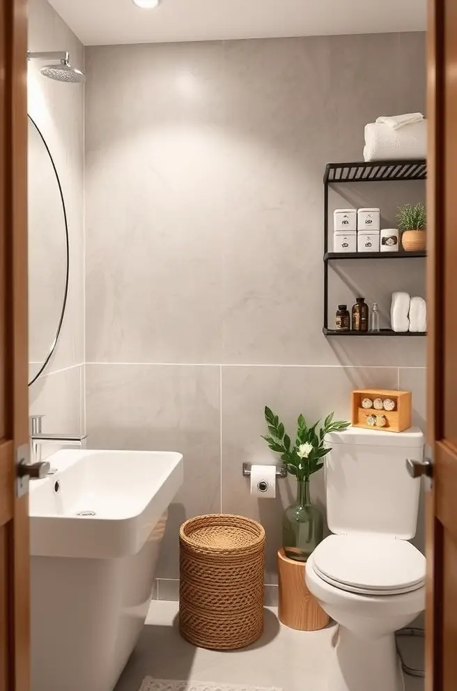Unique Organization Idea for a Minimalist Bathroom Overhaul