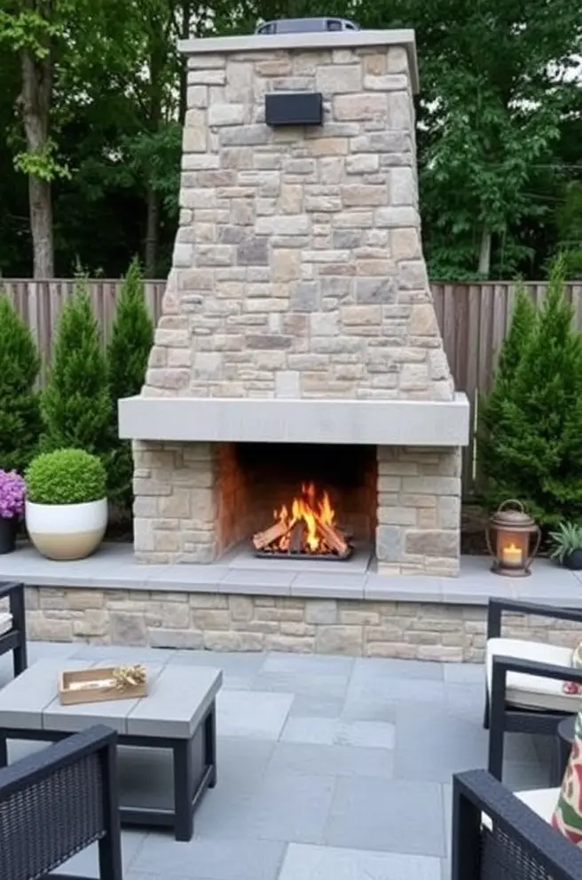Unique Outdoor Fireplace Idea for a Personalized Backyard Experience