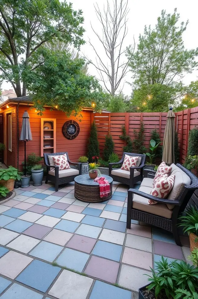 Unique Paver Patio Idea for a Cozy Garden Lounge