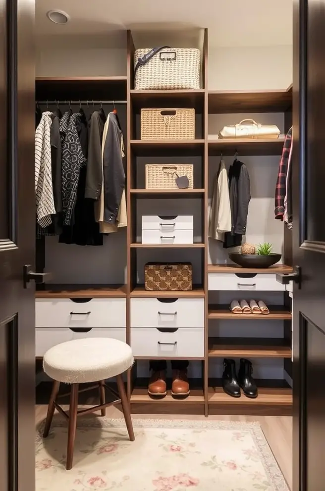Unique Small Closet Idea for a Chic and Functional Design