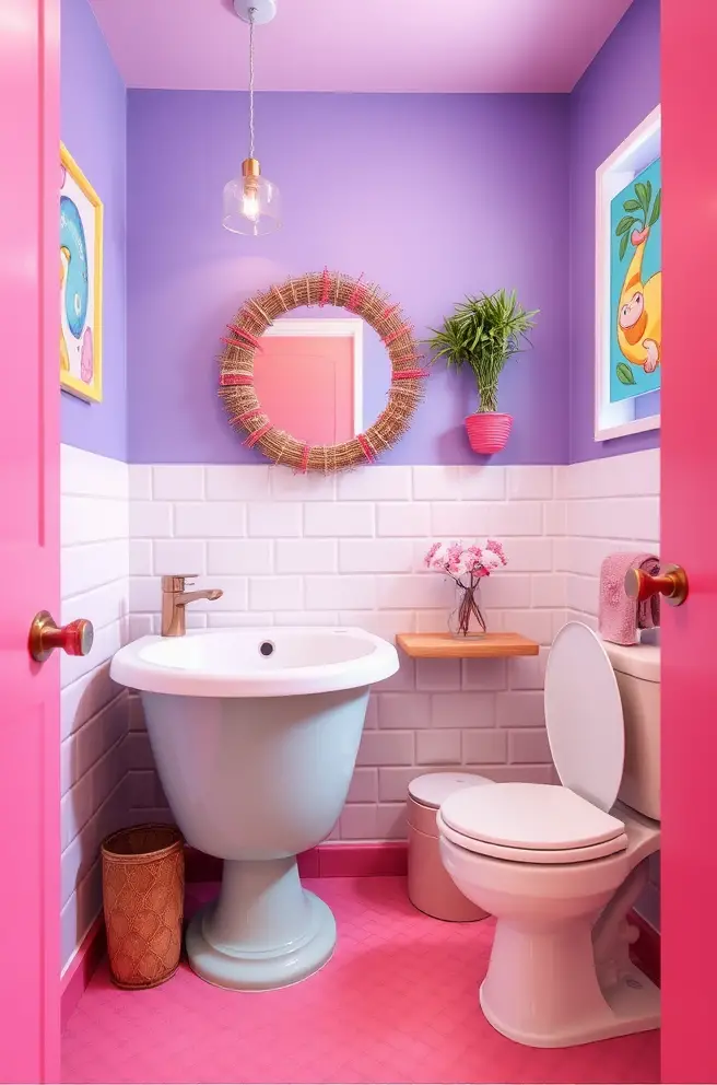 Vibrant Bathroom Color Idea for a Fun and Playful Space