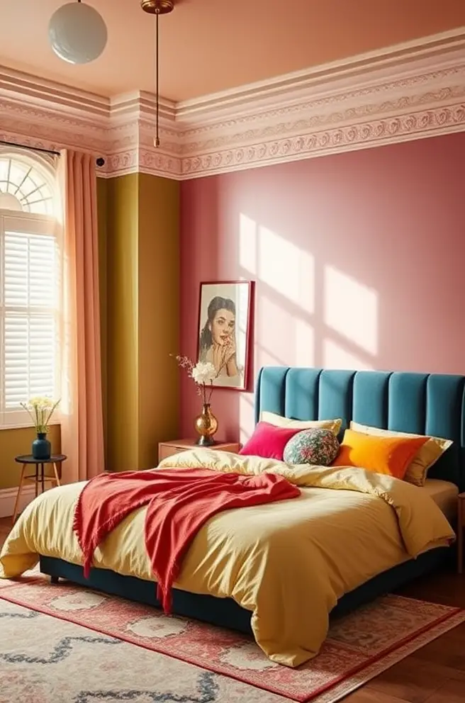 Vibrant Bedroom Color Idea for an Energetic Atmosphere
