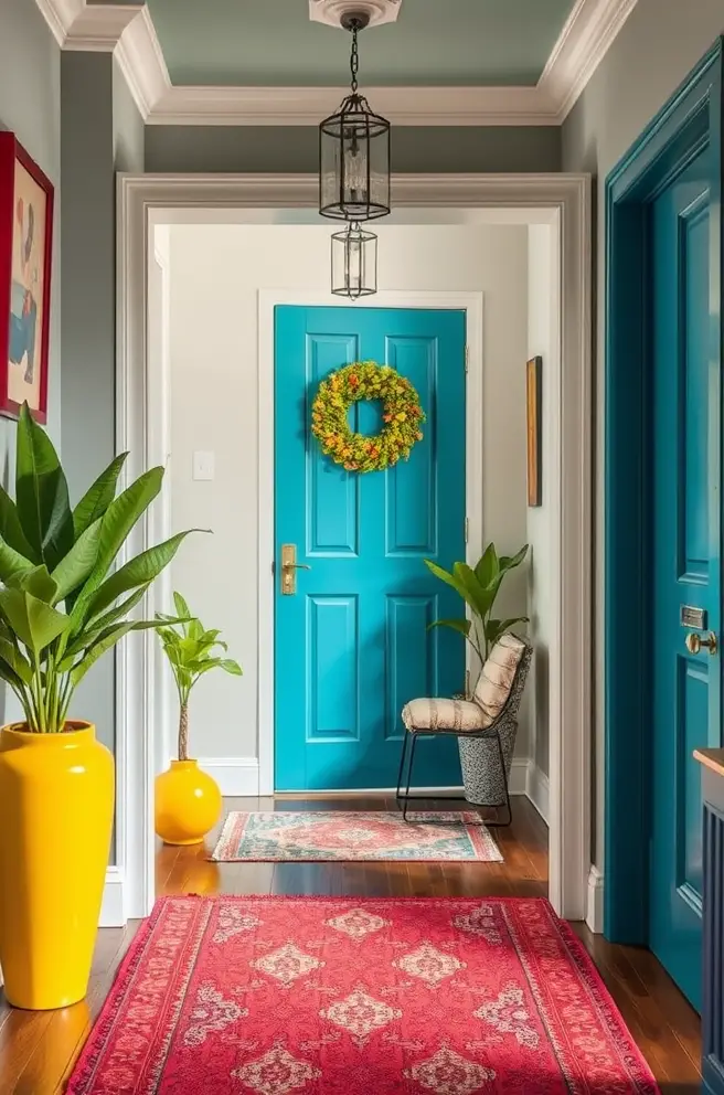 Vibrant Entryway Idea to Infuse Color and Personality Into Your Home