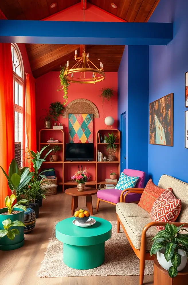Vibrant House Idea Incorporating Colorful Decor