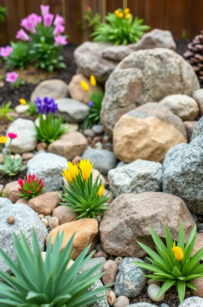 12 Stunning Rock Garden Ideas for Your Home Decor Inspiration 9 Vibrant Rock Garden Idea to Brighten Up Your Backyard