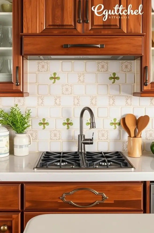 Vintage Backsplash Idea for a Timeless Kitchen Look