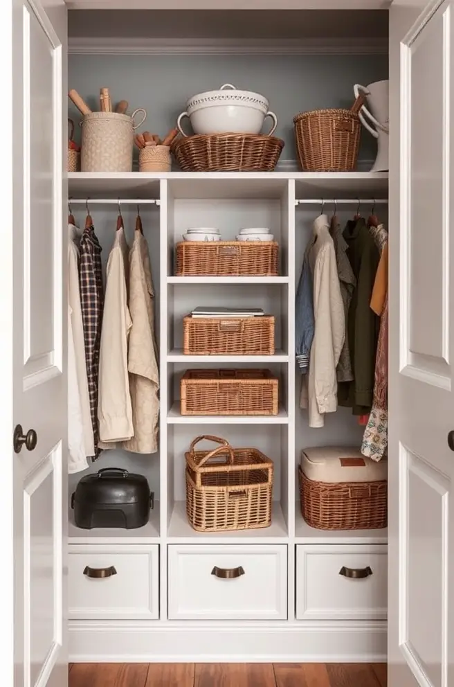 12 Inspiring Closet Ideas for Stylish Organization 8 Vintage Closet Idea for a Charming Organizational Touch