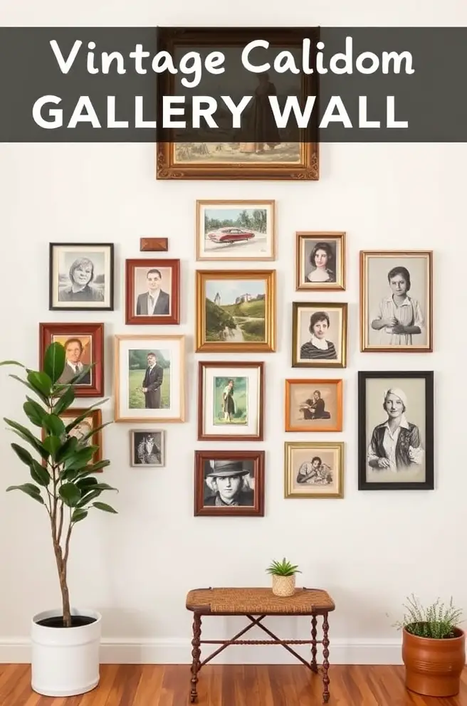 Vintage Gallery Wall Idea That Add Character to Your Home