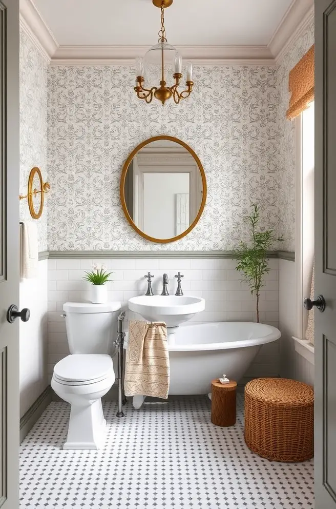 Vintage-Inspired Bathroom Idea for Timeless Charm