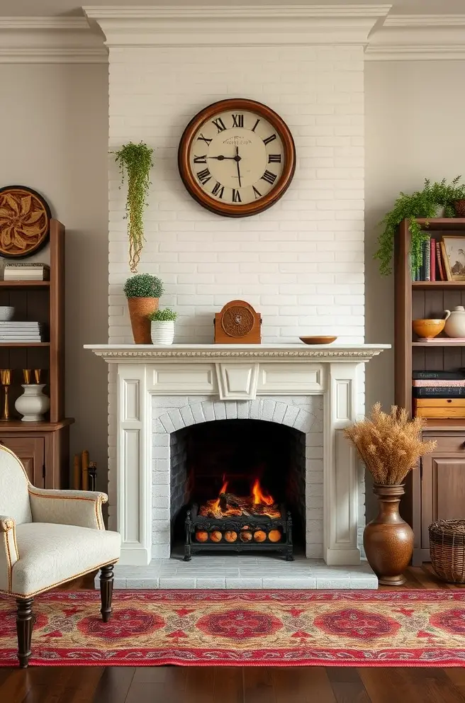 12 Stunning Fireplace Ideas for Your Home Decor Inspiration 10 Vintage-Inspired Fireplace Idea for a Touch of Nostalgia