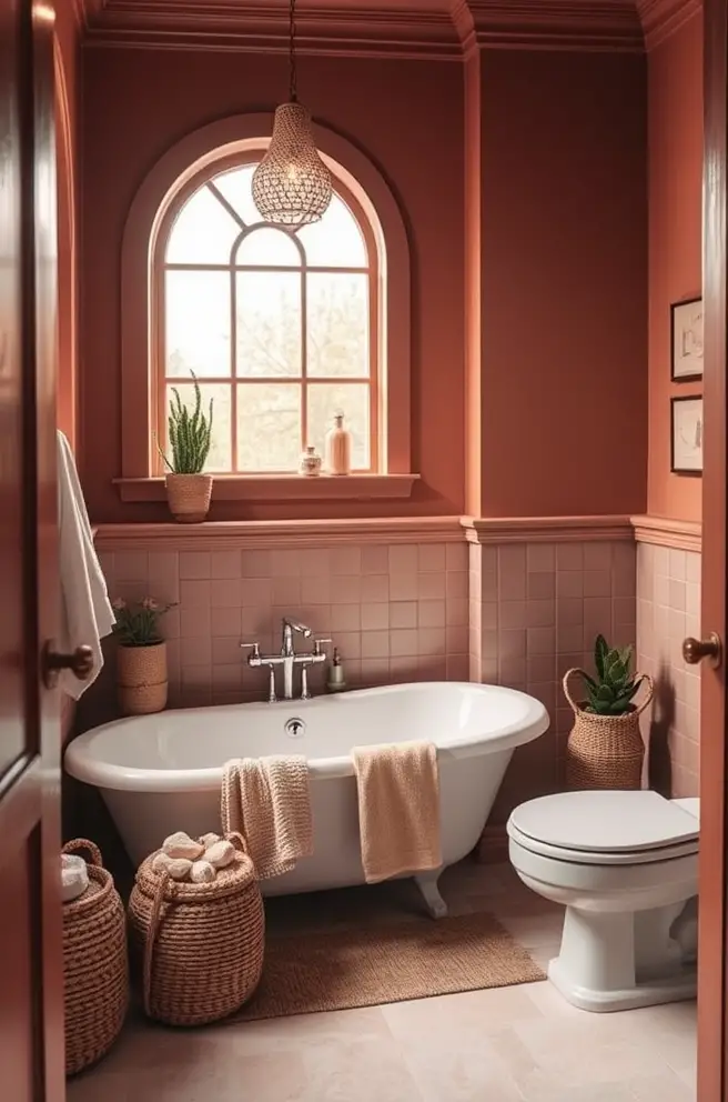 Warm Bathroom Color Idea for a Cozy Ambiance