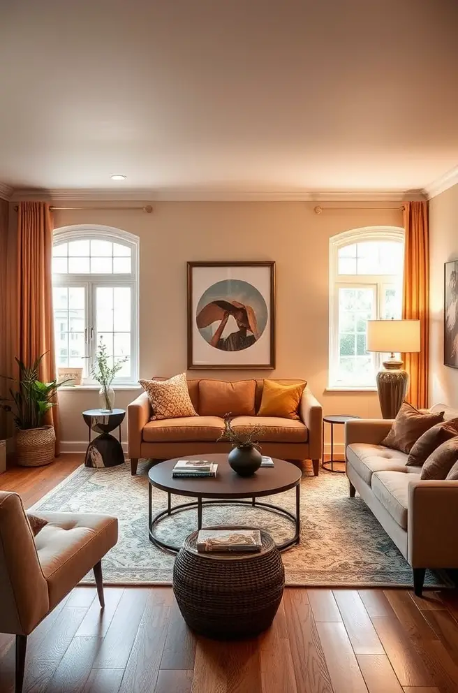 Warm Living Room Color Idea for Comfort and Style