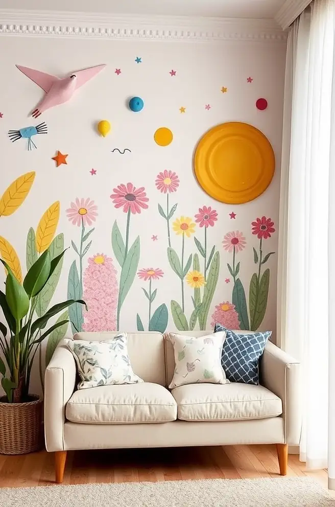 Whimsical Accent Wall Idea to Spark Joy in Your Spaces