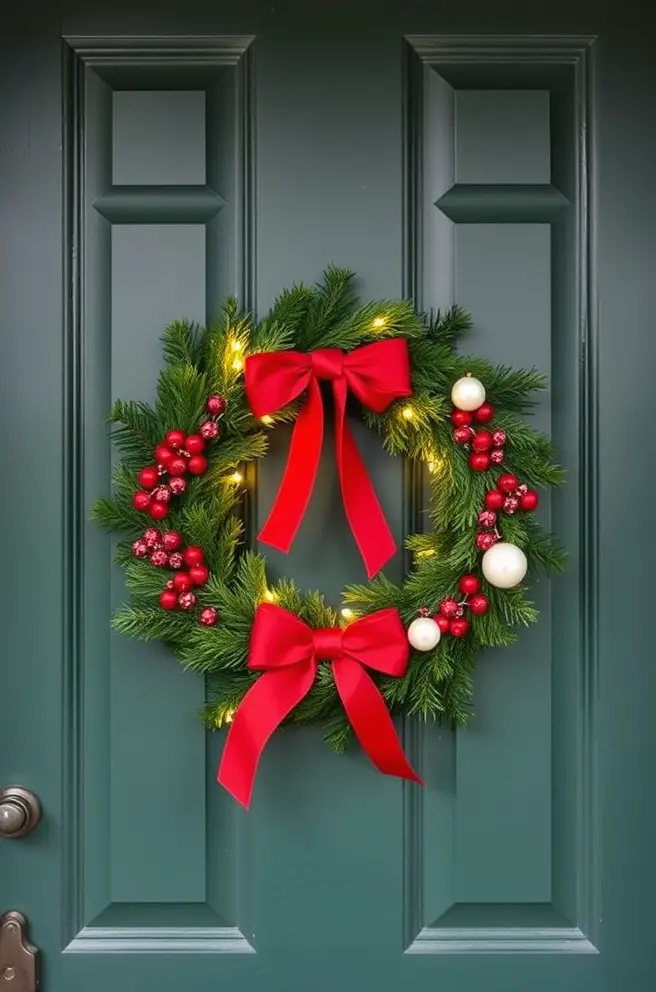 Whimsical Christmas Wreath Idea for a Fun Holiday Spirit
