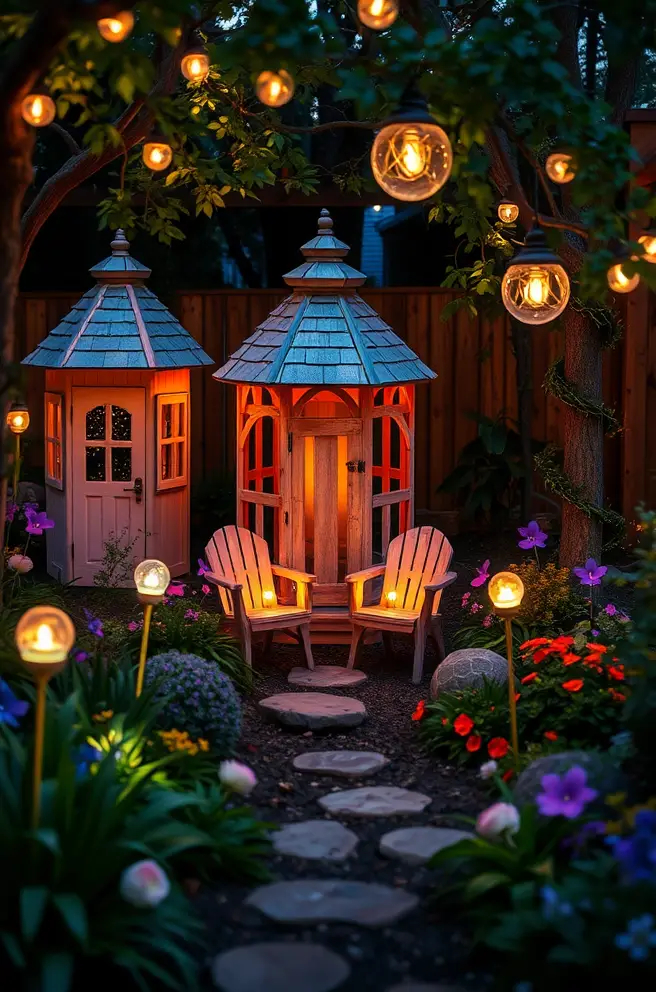 12 Stunning Outdoor Lighting Ideas for Your Home 9 Whimsical Outdoor Lighting Idea for a Fairy Tale Garden Setting