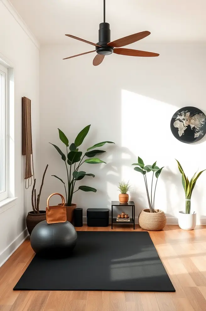 Zen Home Gym Idea for a Calm and Invigorating Exercise Space